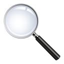 Realistic vector magnifying glass